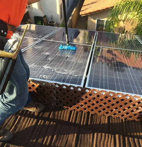 Solar Panel Cleaning by Removing Dust, Dirt, Bird Droppings